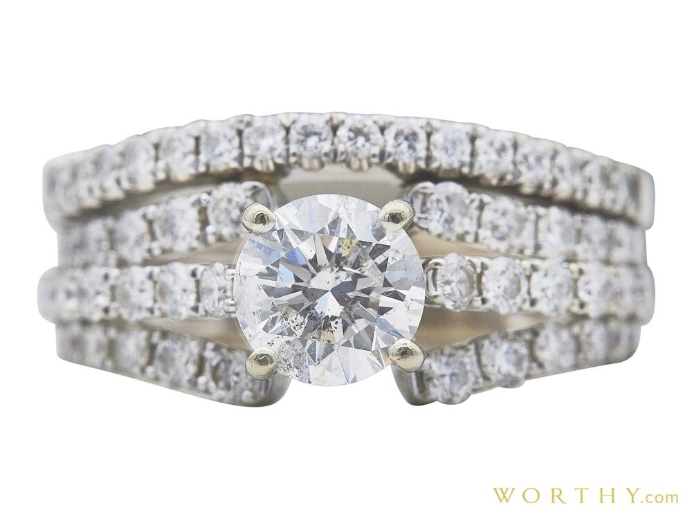 Round Cut Bridal Set Ring Diamonds